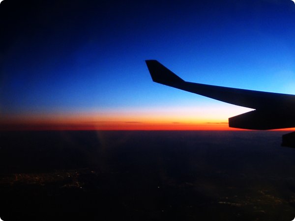 돌아오는 비행기에서